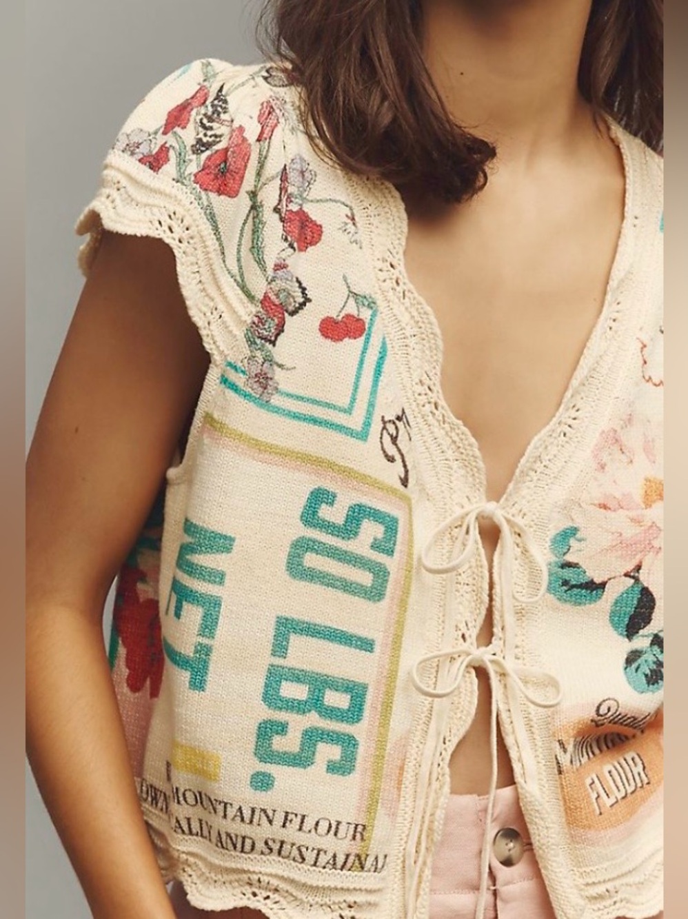 NWT Anthropologie Maeve Tie-Front Cardi Size S